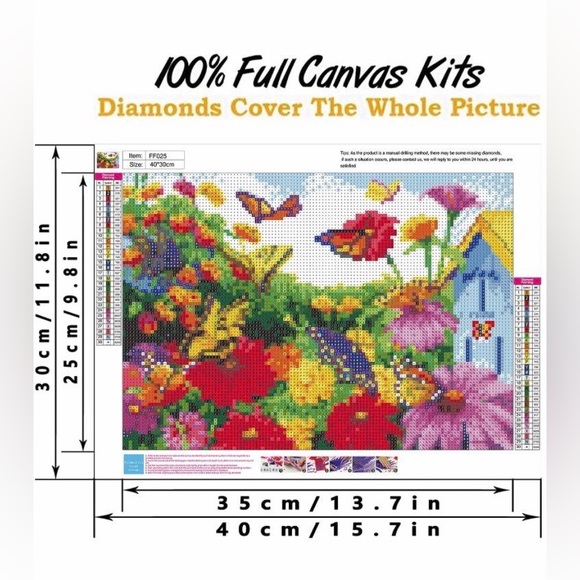 Diamond Painting Flowers Diamond Art Full Drill Diamond Painting Kits - Picture 5 of 8